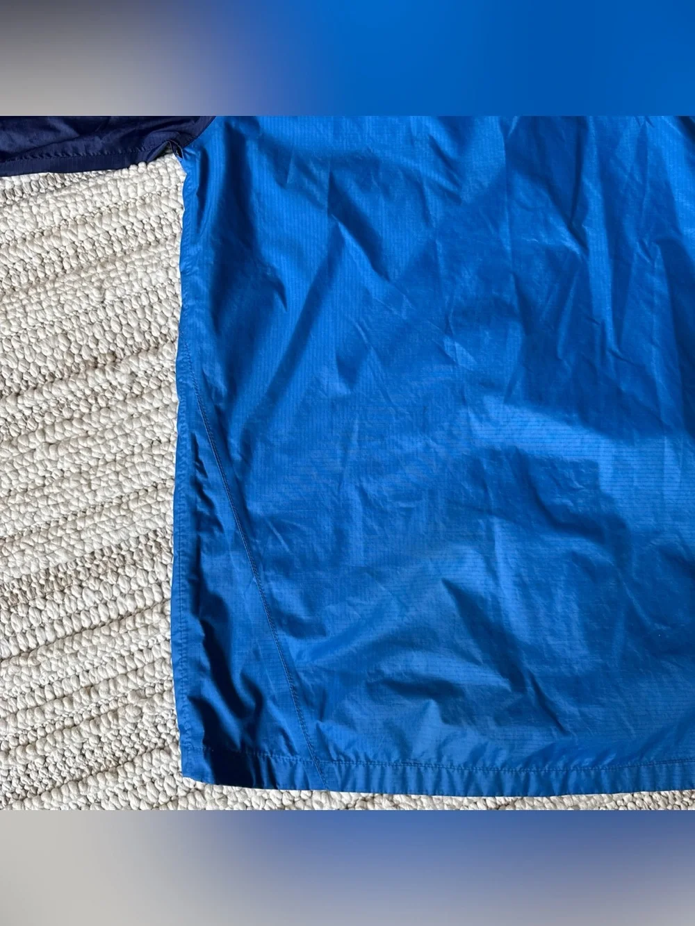 REI Co-Op Rain Jacket Kids Sz L (14-16) Blue Youth Windbreaker Outdoor Hiking